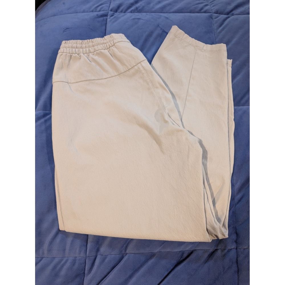 Lululemon Lab High Rise Cuffed Tapered Trousers Womens 6 Light Vapor Elastic